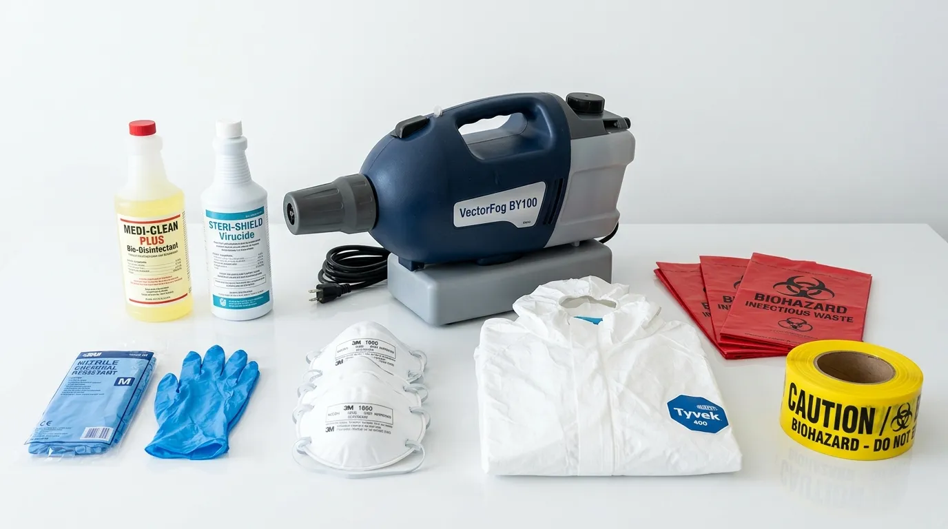 Professional biohazard remediation crew working in Hillsdale